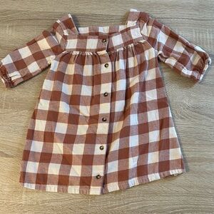 Carter's Rust and White Plaid Dress